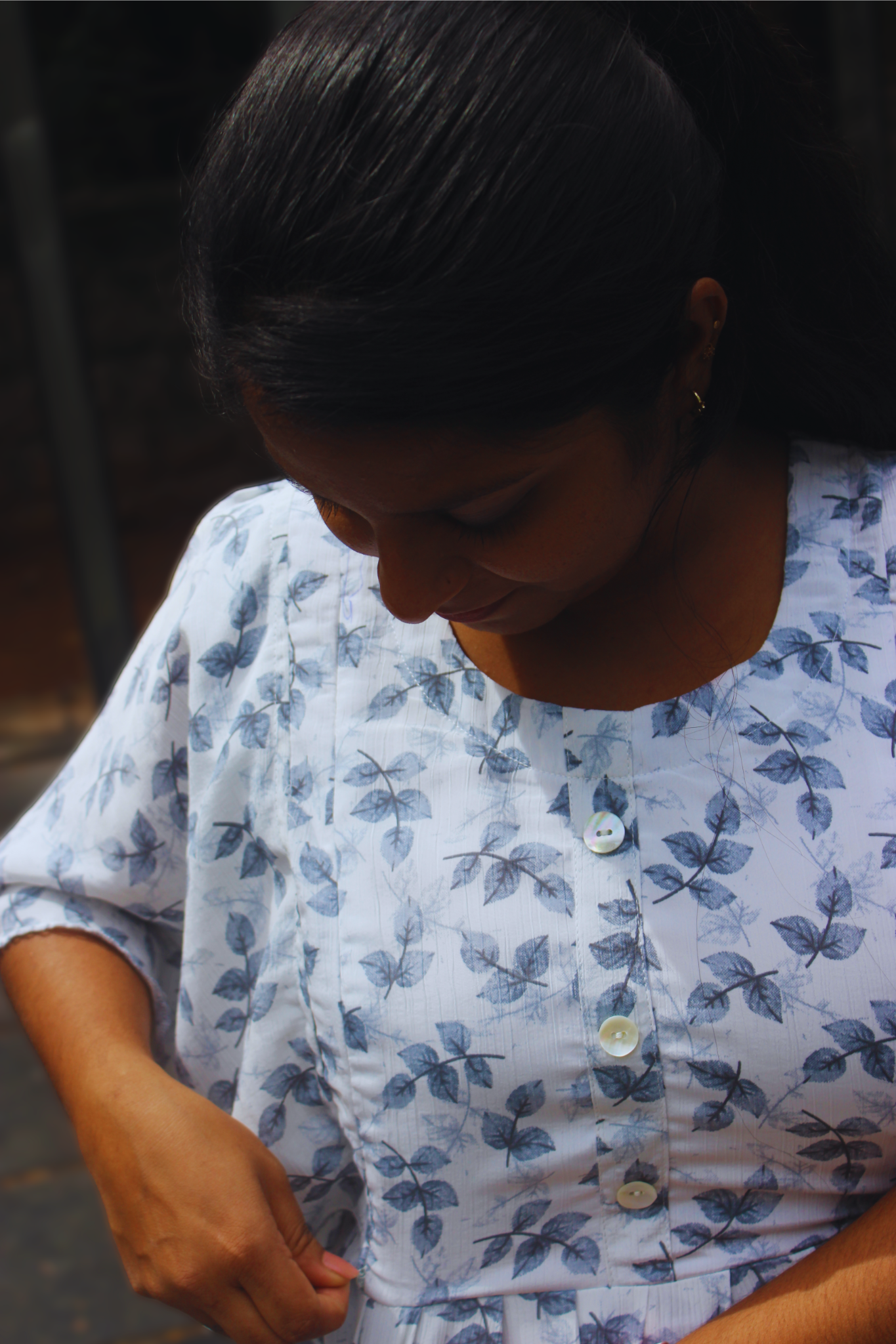 LEAF PRINT DRESS
