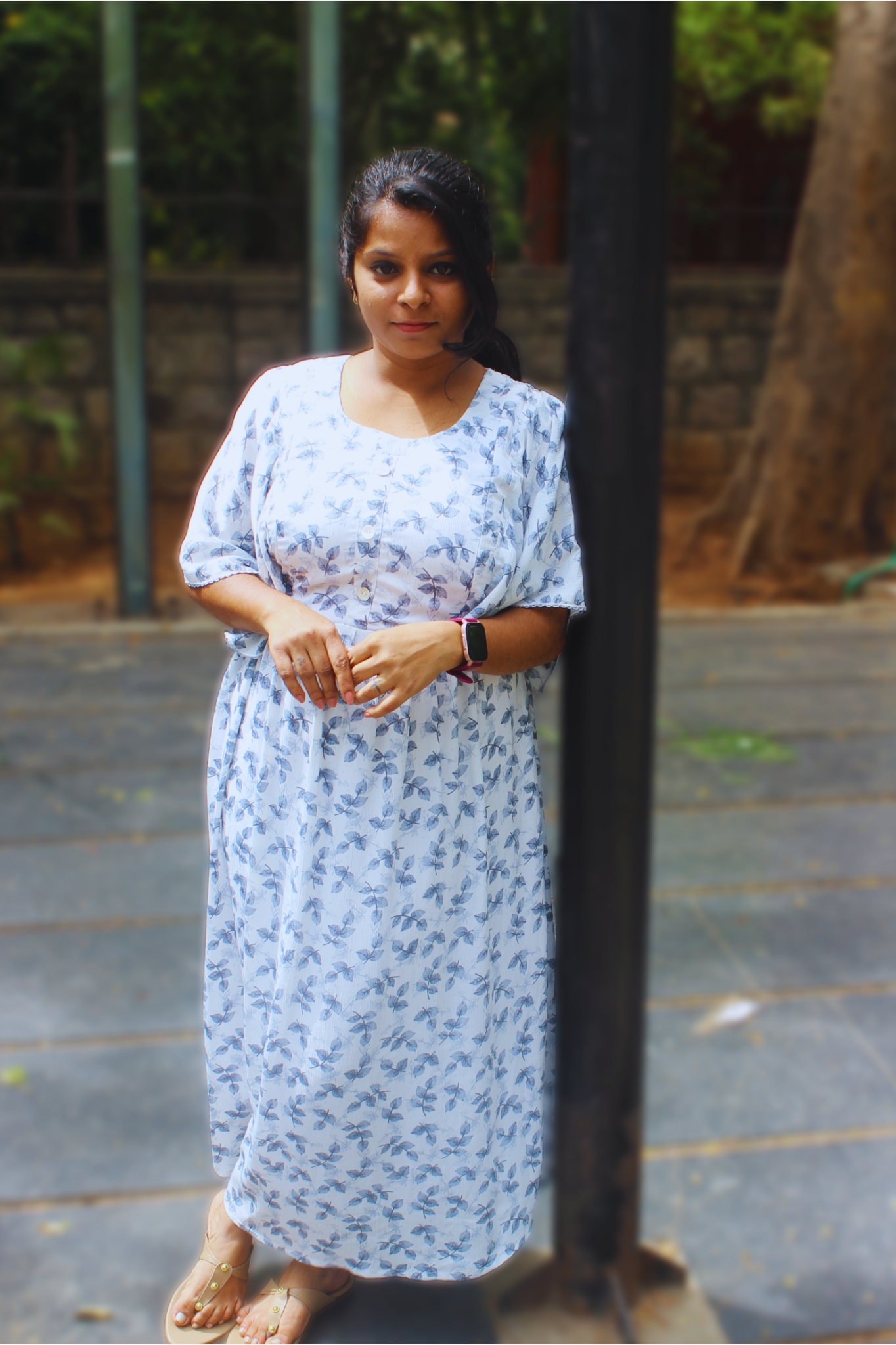 LEAF PRINT DRESS