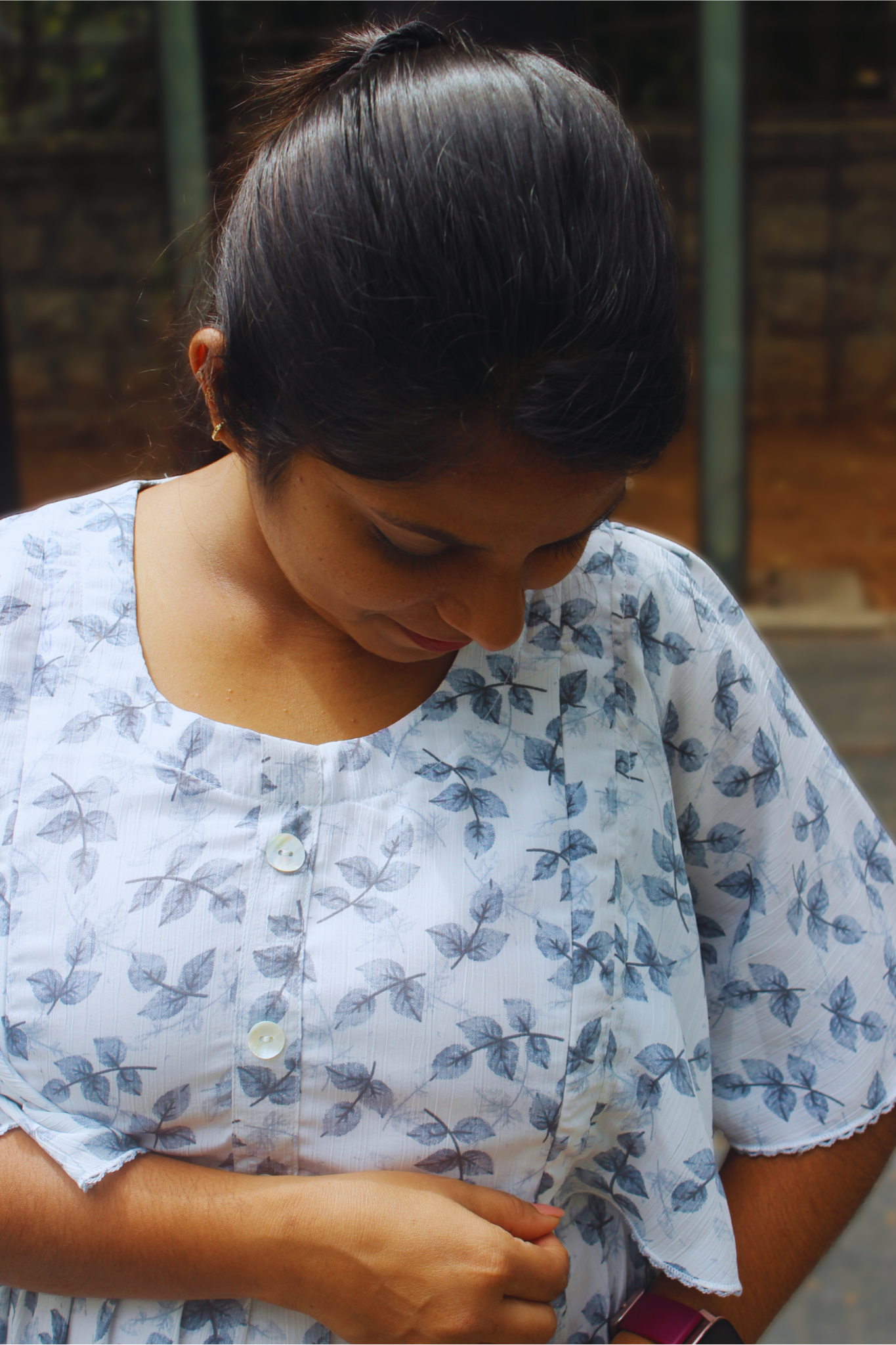 LEAF PRINT DRESS