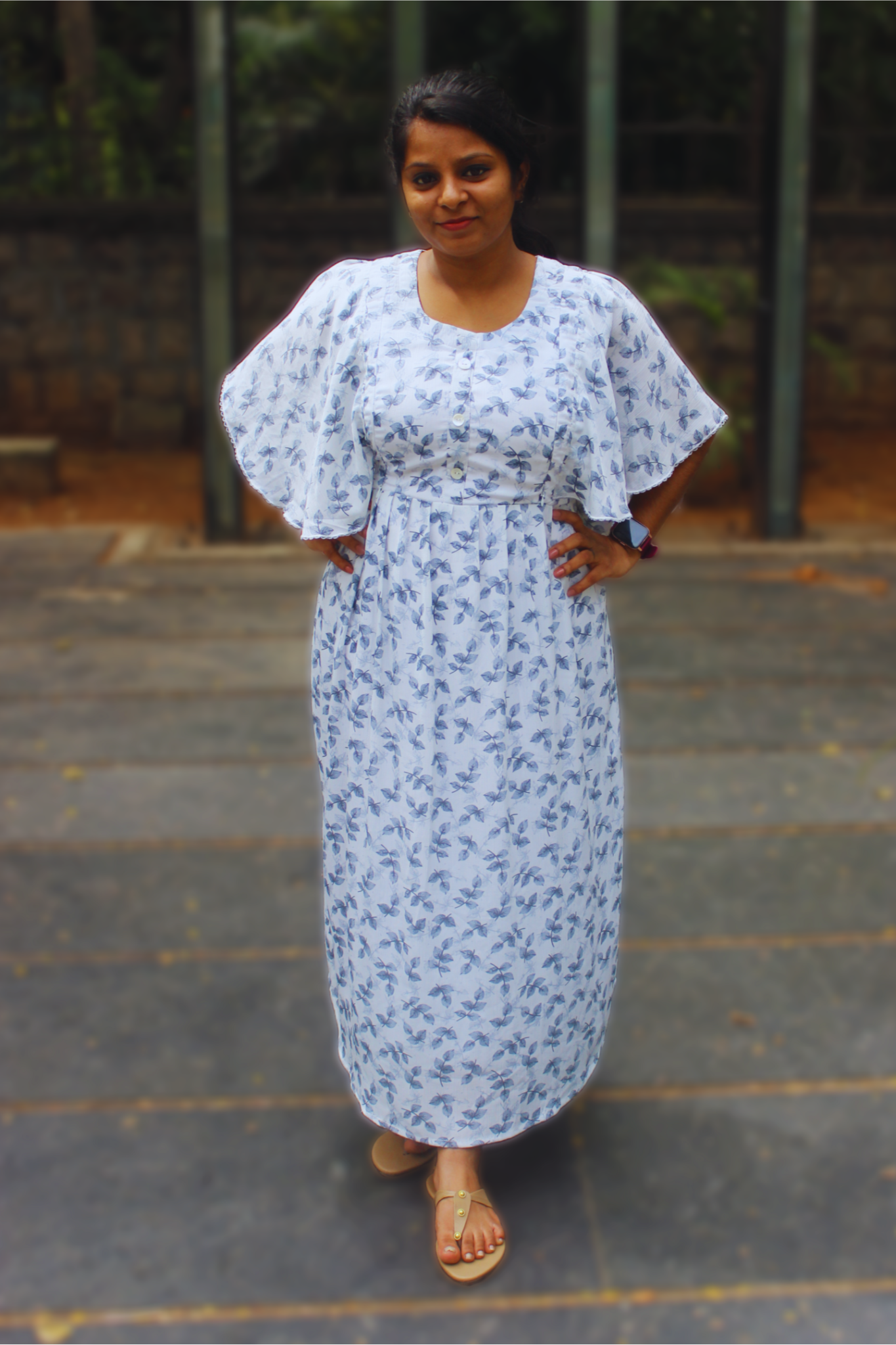 LEAF PRINT DRESS