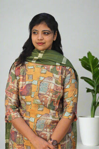 EARTHLY ABSTRACT PRINTED KURTA