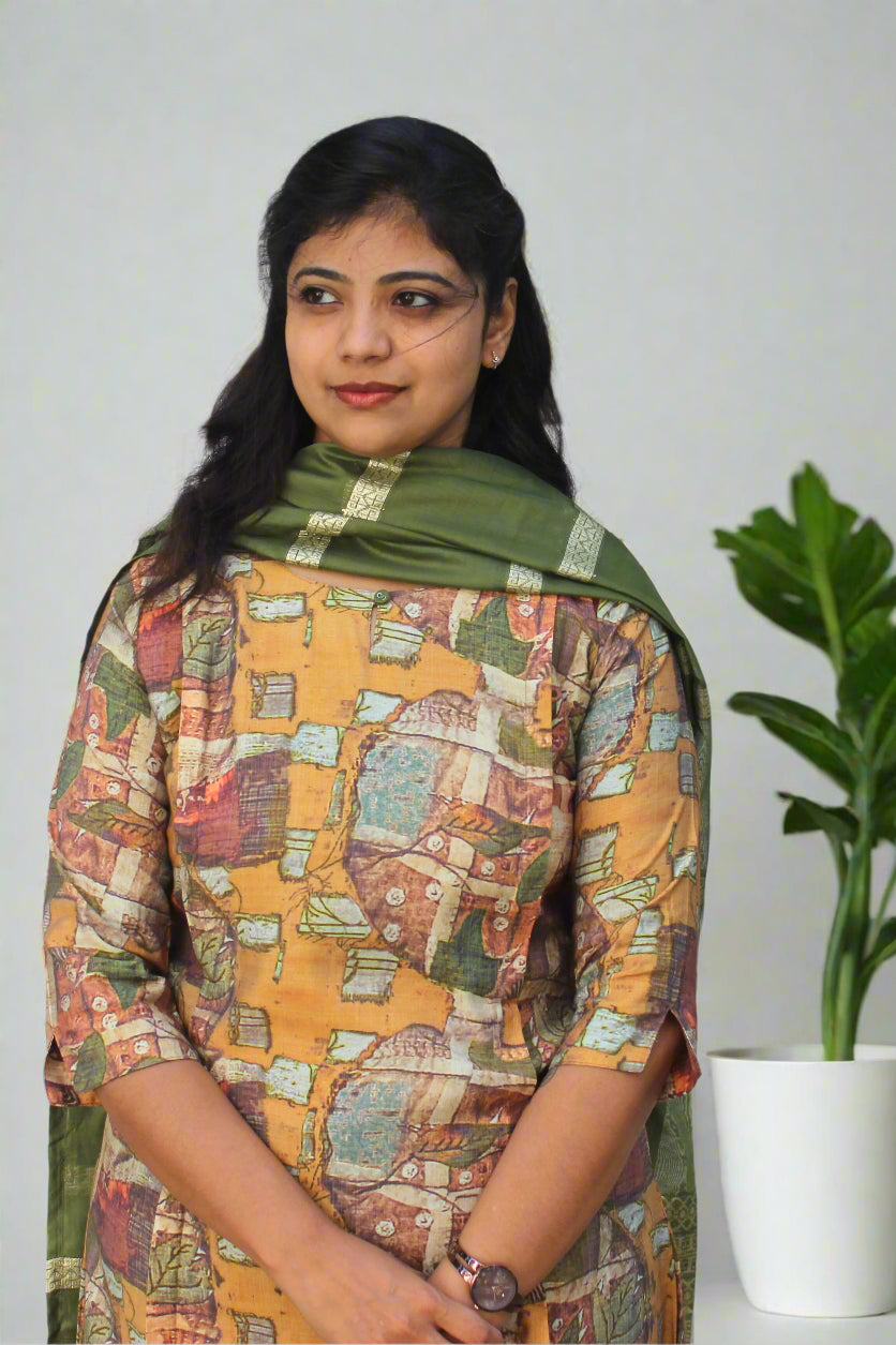 EARTHLY ABSTRACT PRINTED KURTA