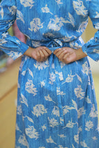 SKY GLOW FLORAL DRESS