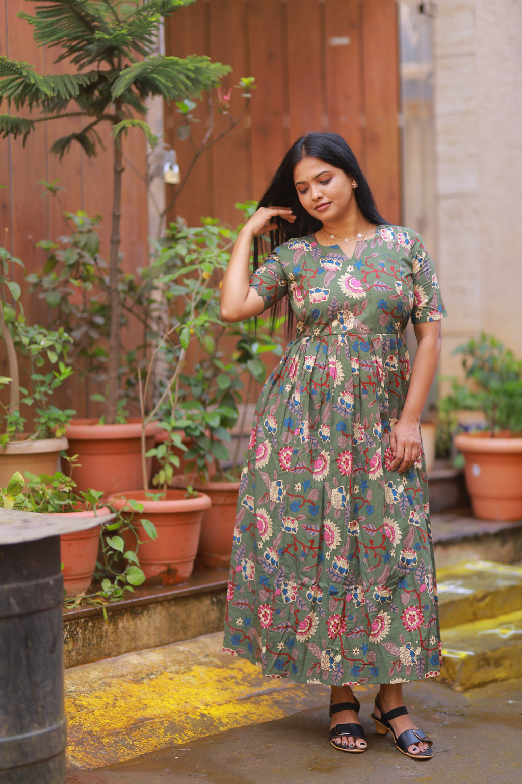 OLIVE GREEN GOWN