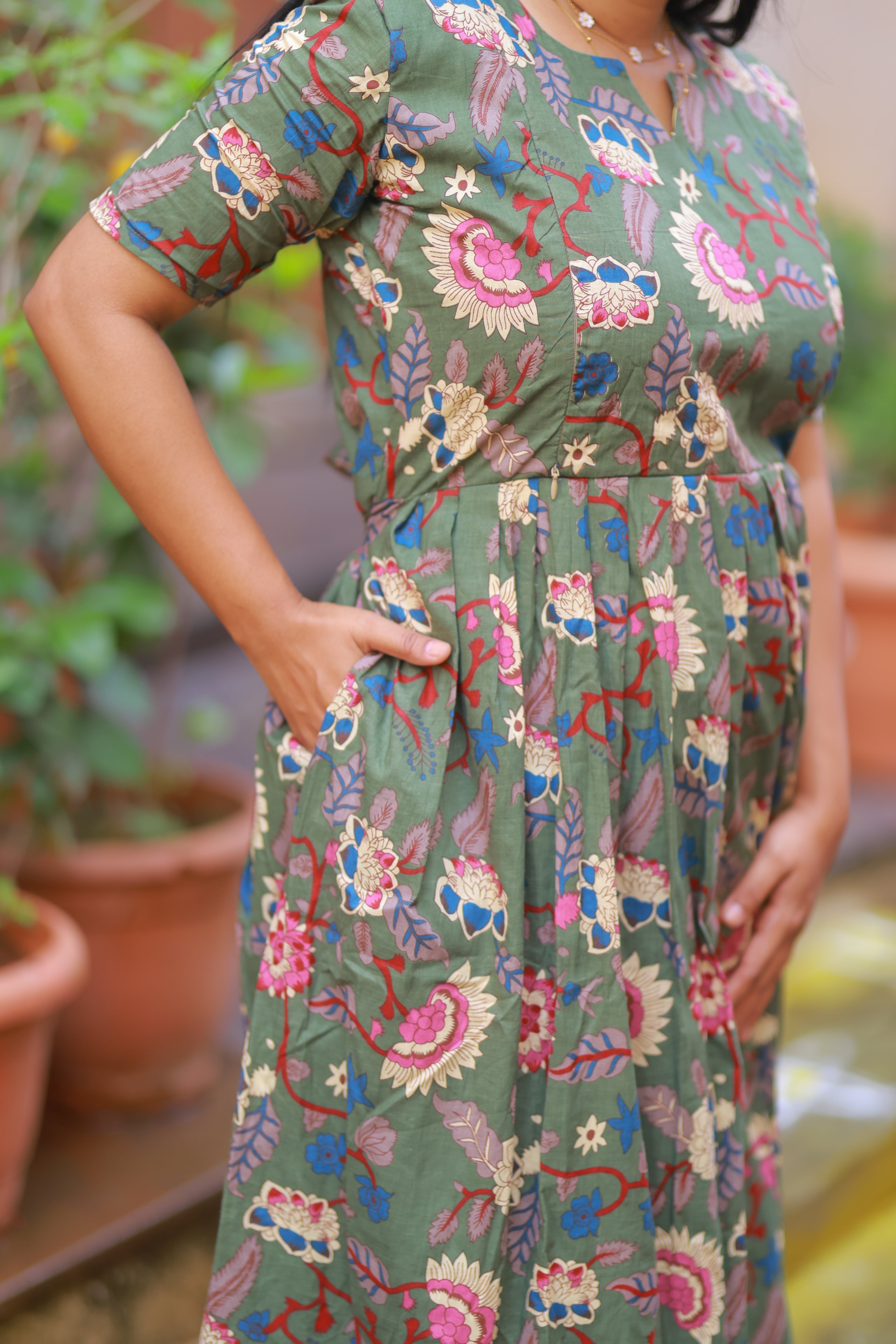 OLIVE GREEN GOWN