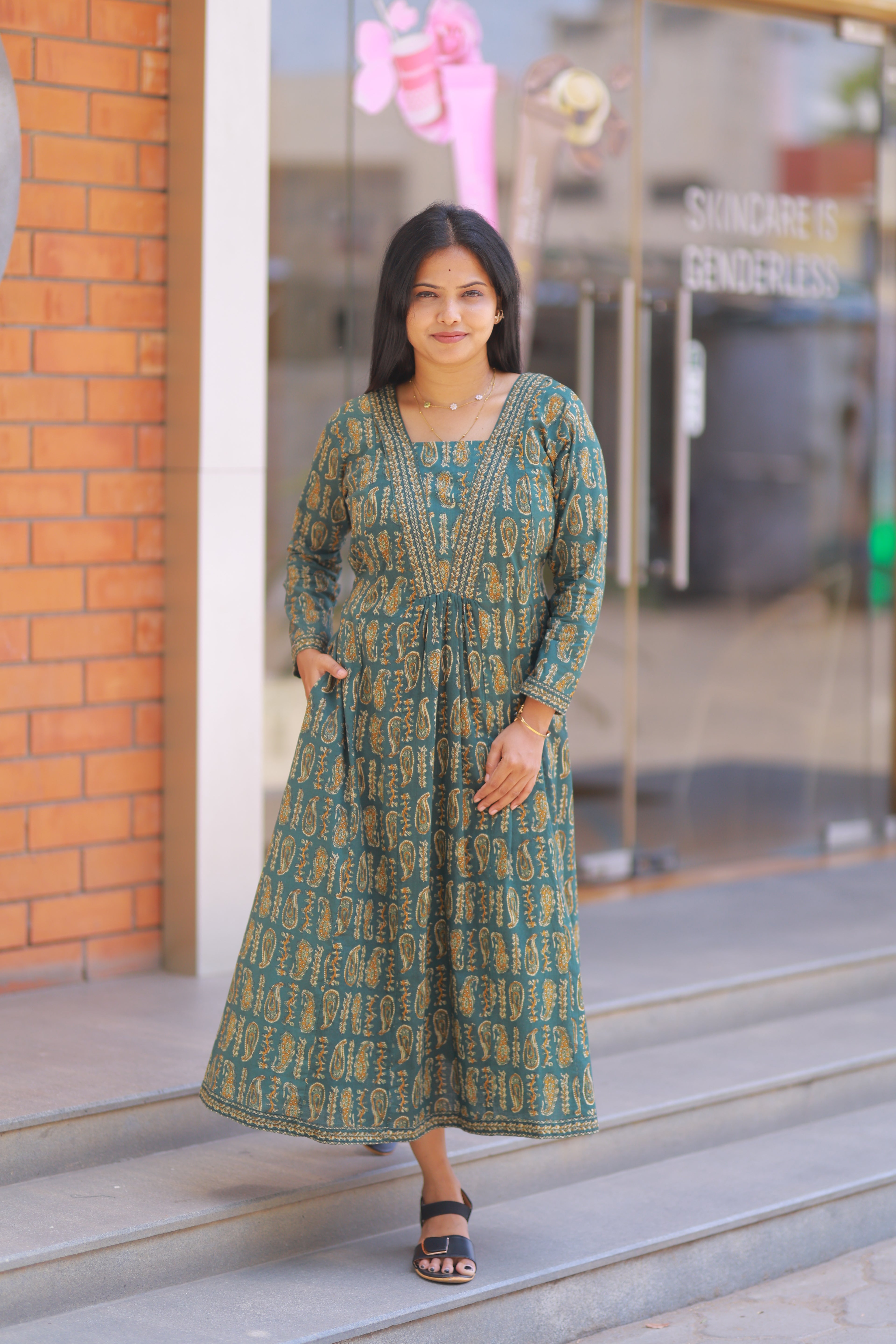 PINE GREEN DRESS