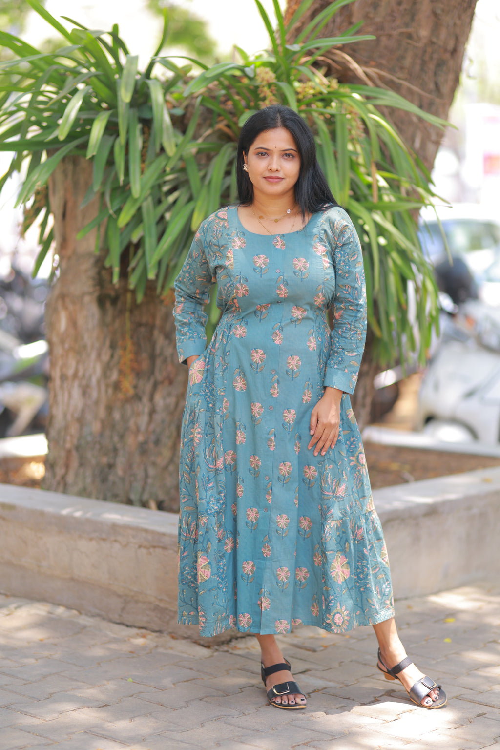 TEAL TULIP GOWN