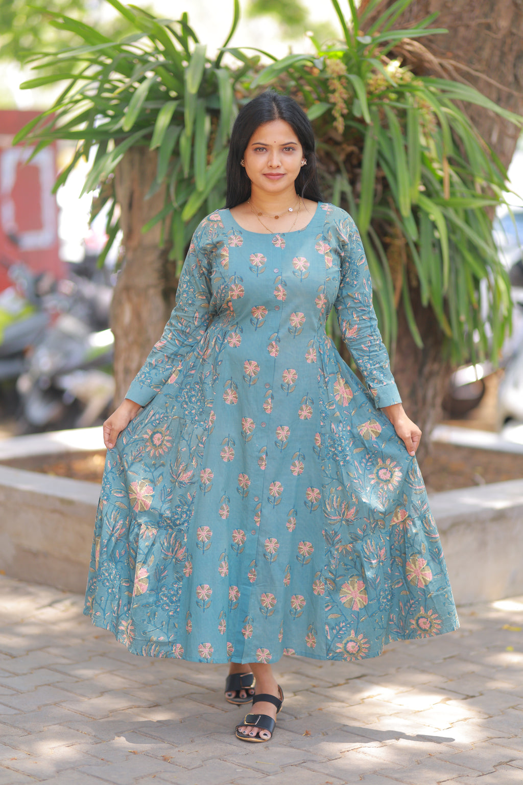 TEAL TULIP GOWN