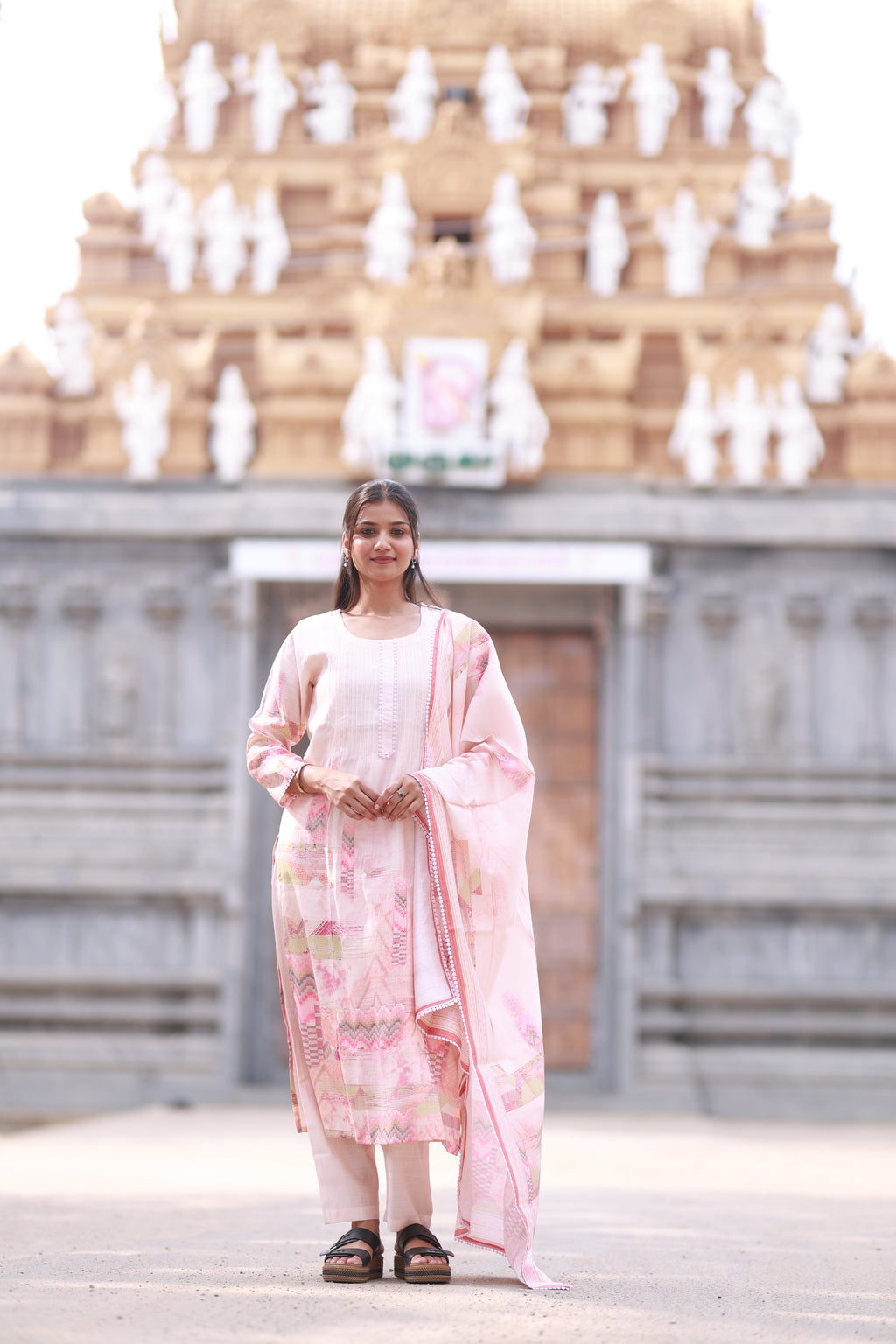 PINK LOTUS SUIT SET WITH DUPATTA