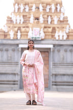 PINK LOTUS SUIT SET WITH DUPATTA