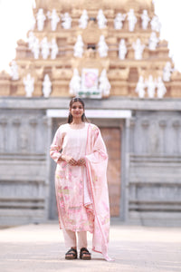 PINK LOTUS SUIT SET WITH DUPATTA