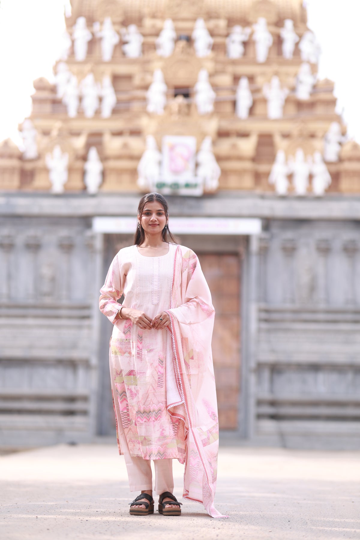 PINK LOTUS SUIT SET WITH DUPATTA