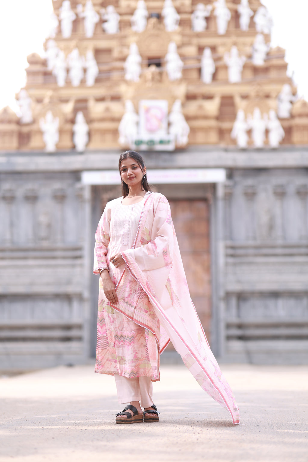 PINK LOTUS SUIT SET WITH DUPATTA