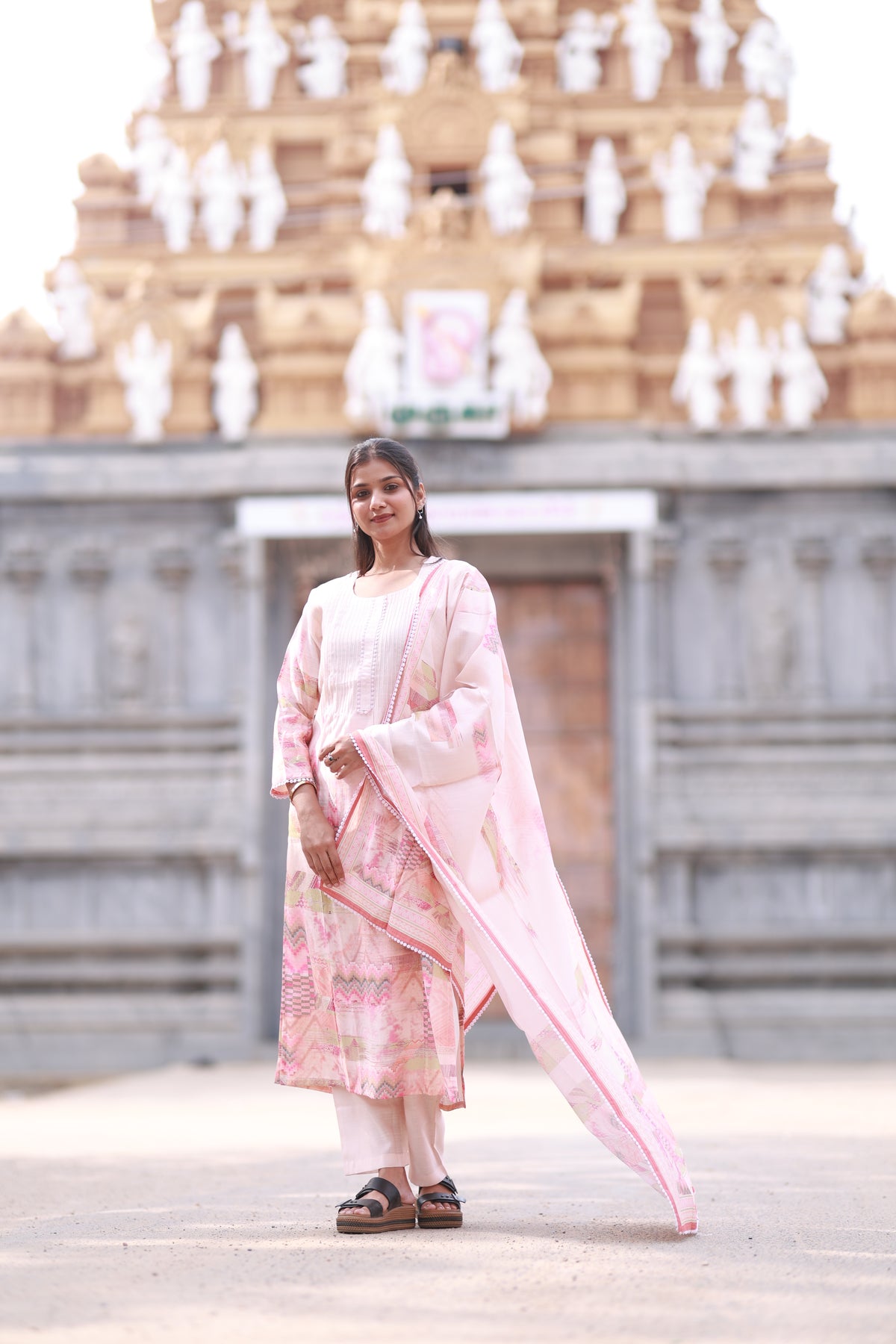 PINK LOTUS SUIT SET WITH DUPATTA