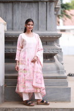 PINK LOTUS SUIT SET WITH DUPATTA