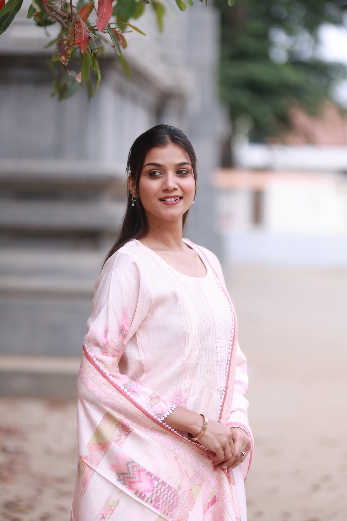 PINK LOTUS SUIT SET WITH DUPATTA