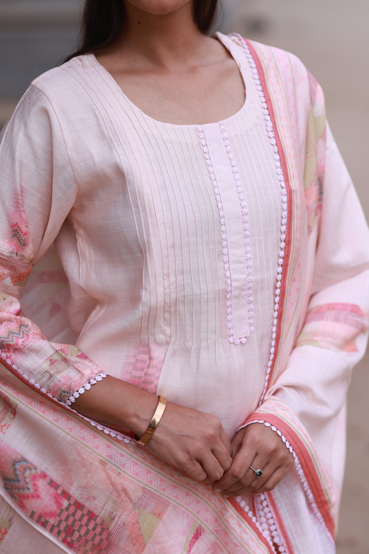 PINK LOTUS SUIT SET WITH DUPATTA