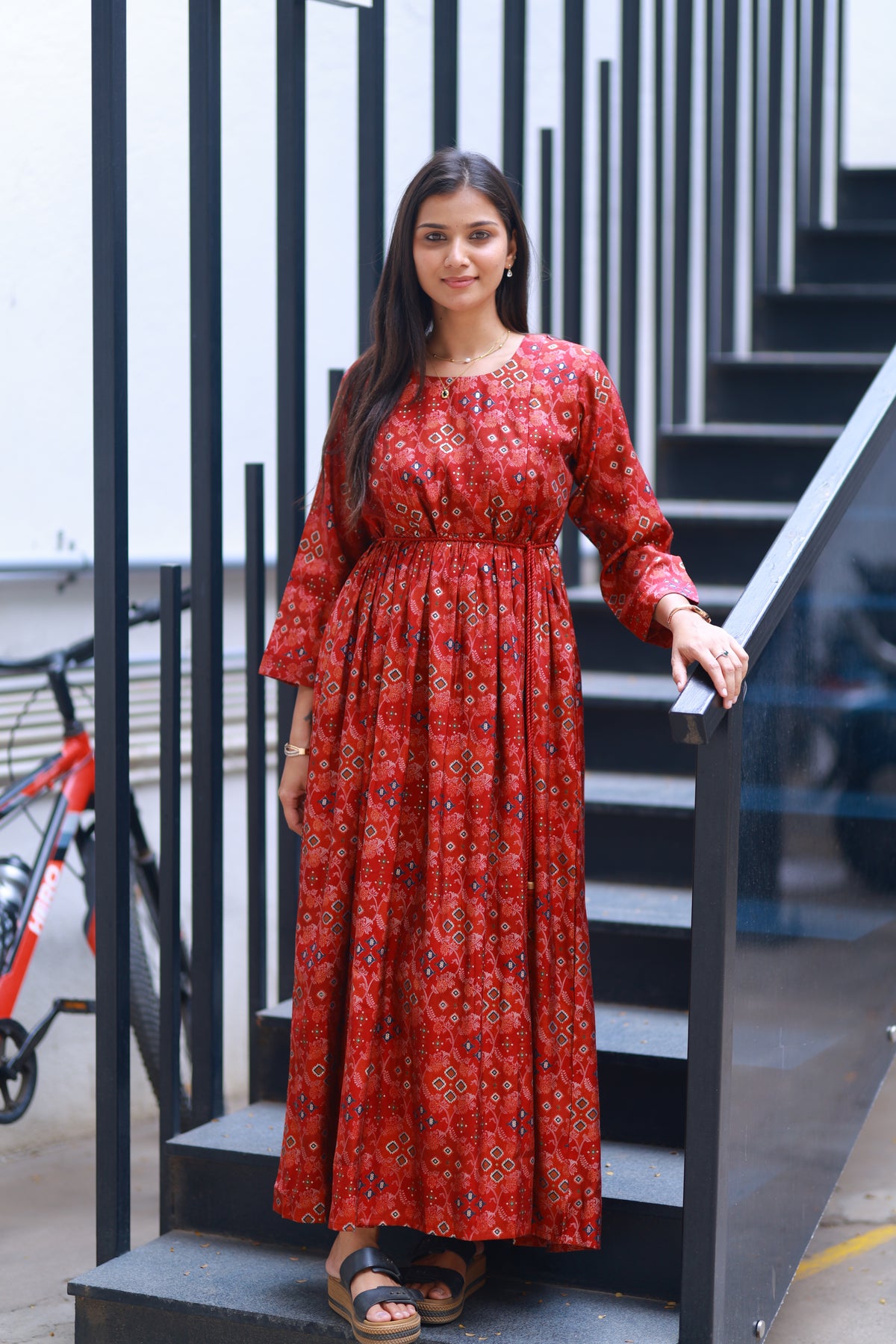 BANDHANI PRINTED MAXI