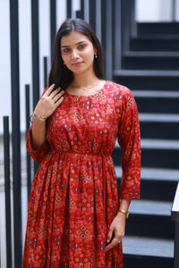 BANDHANI PRINTED MAXI