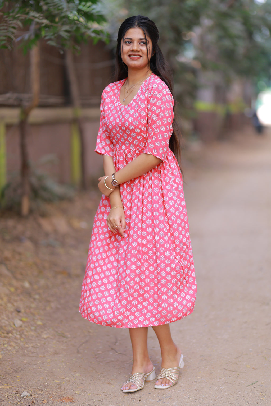BERRY MIDI DRESS