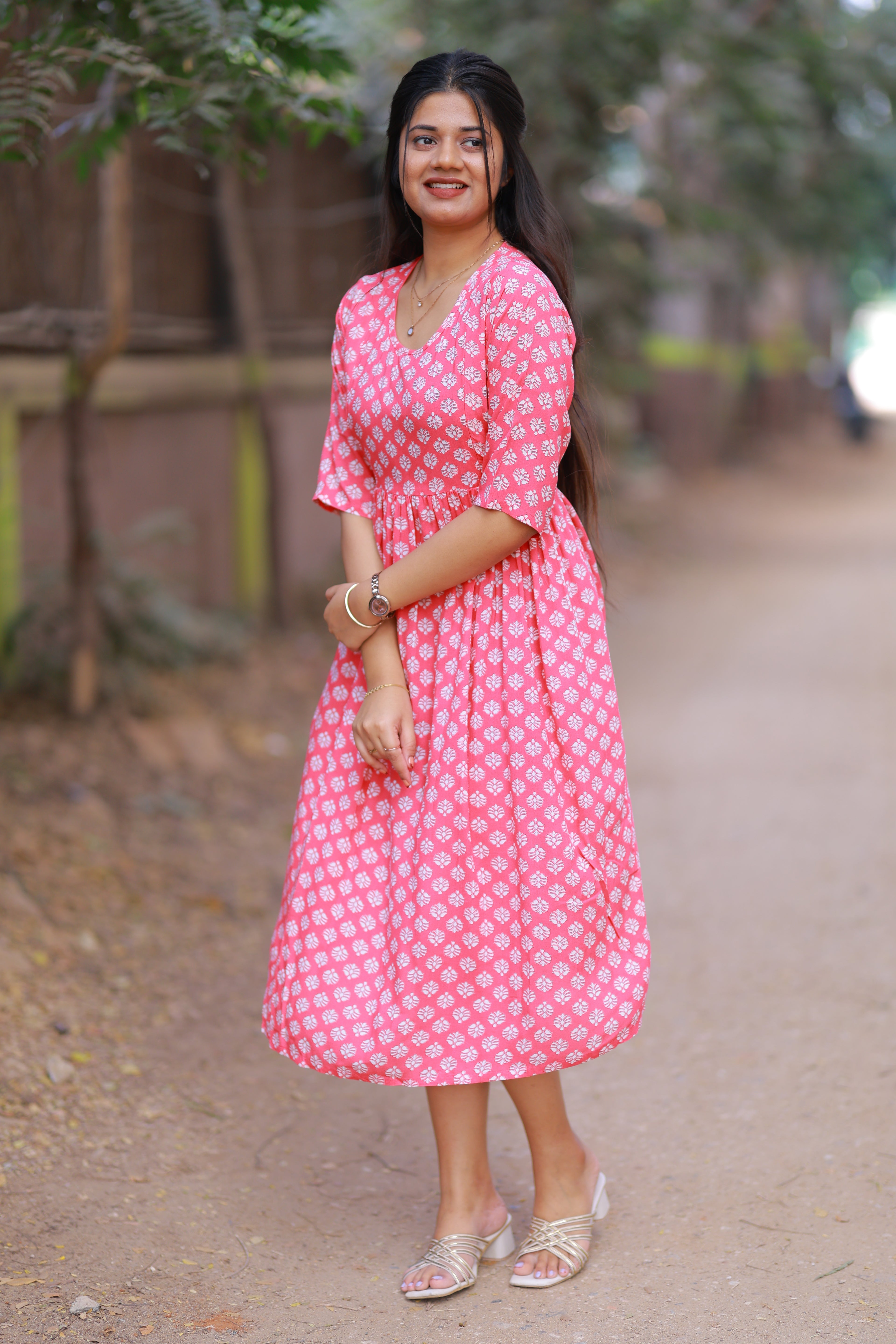 BERRY MIDI DRESS