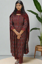 RUST ROYALE ANARKALI SET