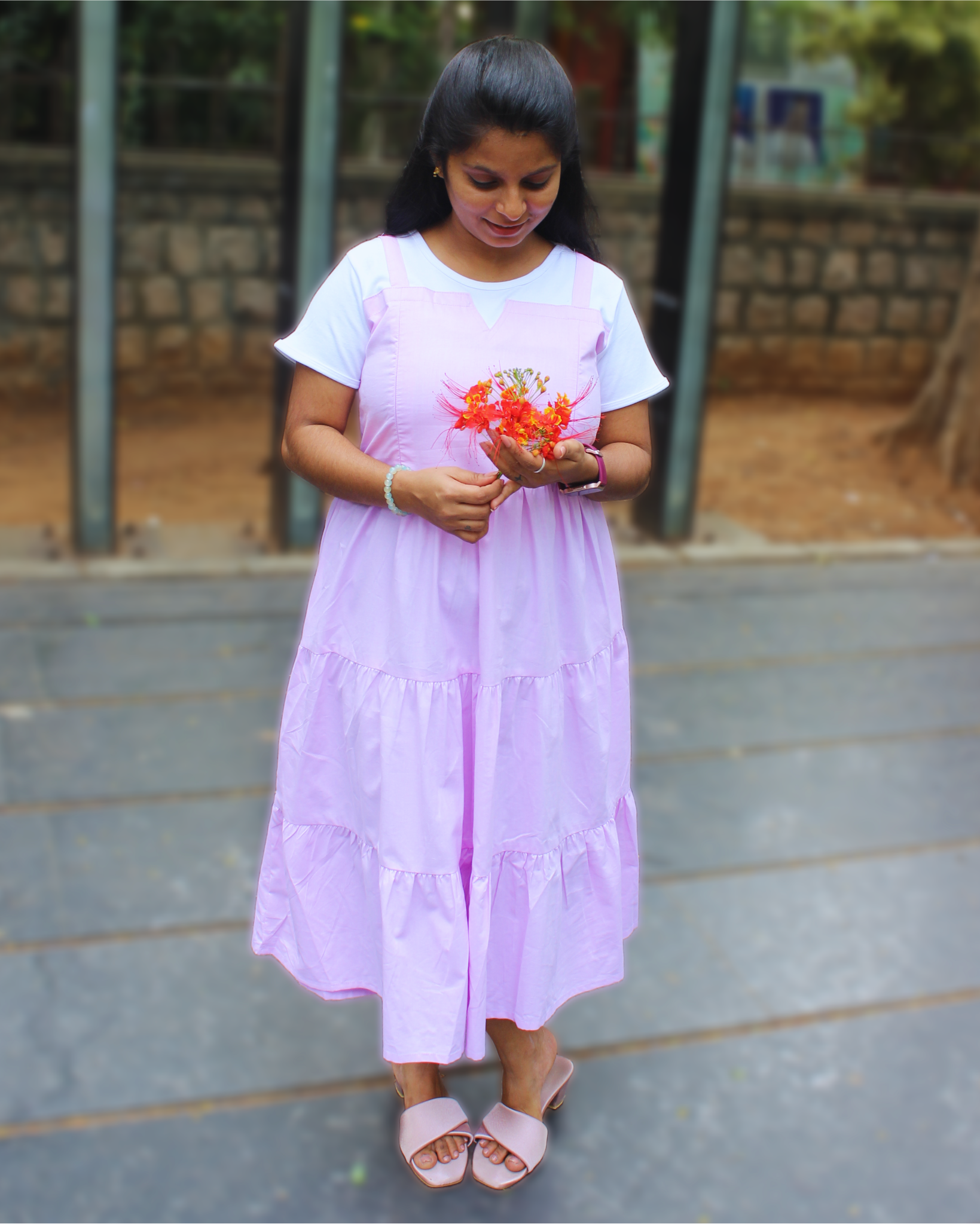 LAVENDER TIERED DRESS