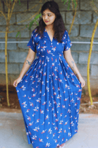 NAVY FLORAL MAXI