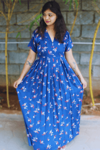 NAVY FLORAL MAXI
