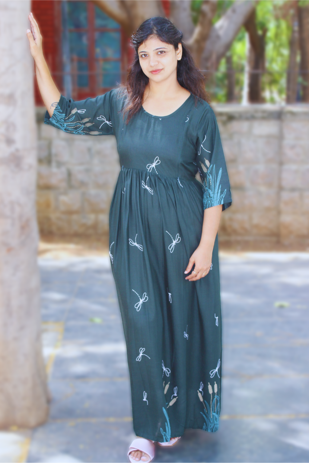 FOREST GREEN WHISPER MAXI