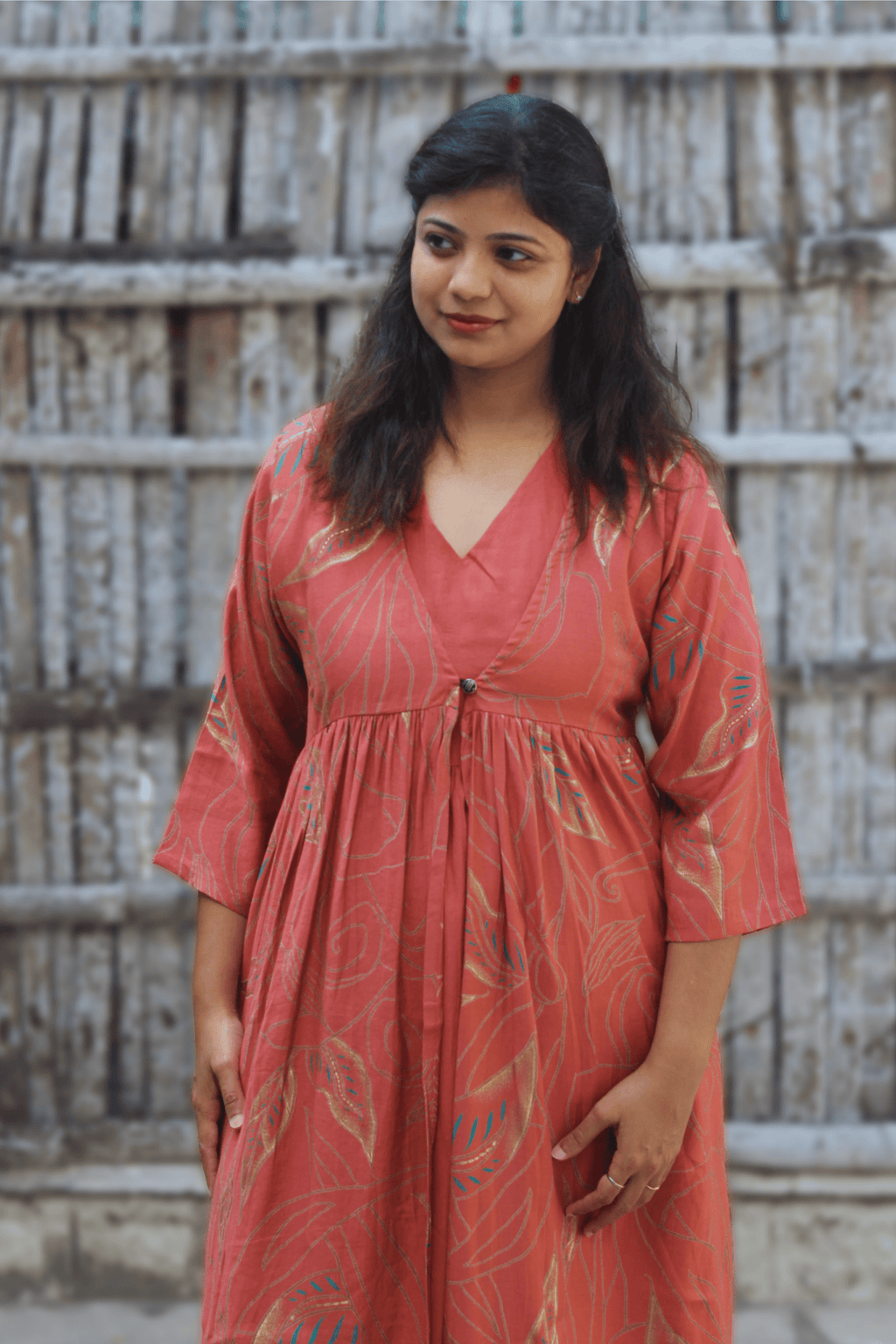 RUST BLOOM JACKET DRESS