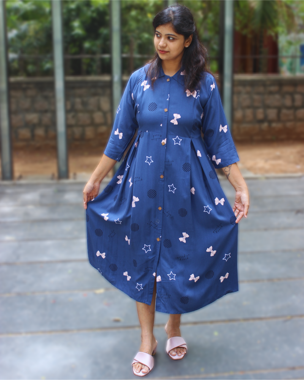 INDIGO STAR DRESS