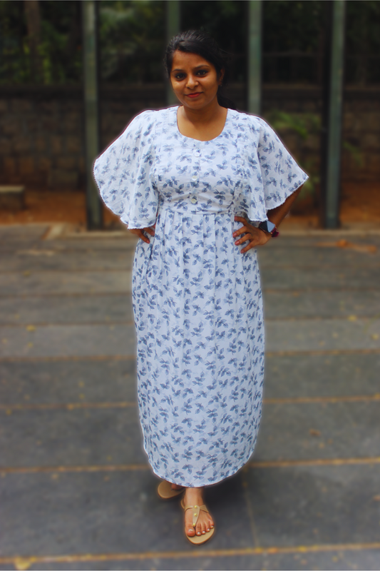 LEAF PRINT DRESS