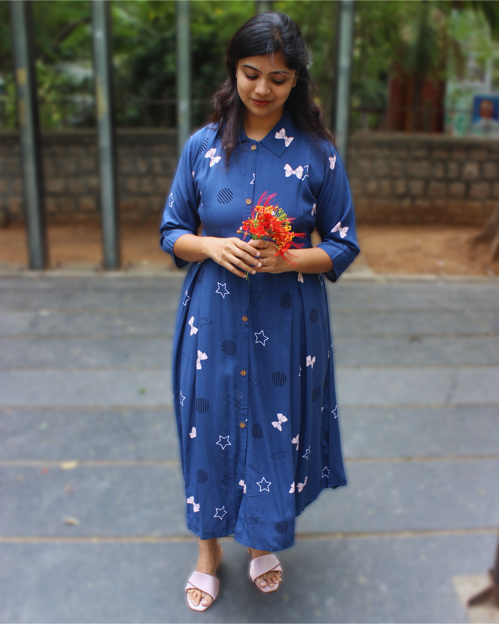 INDIGO STAR DRESS