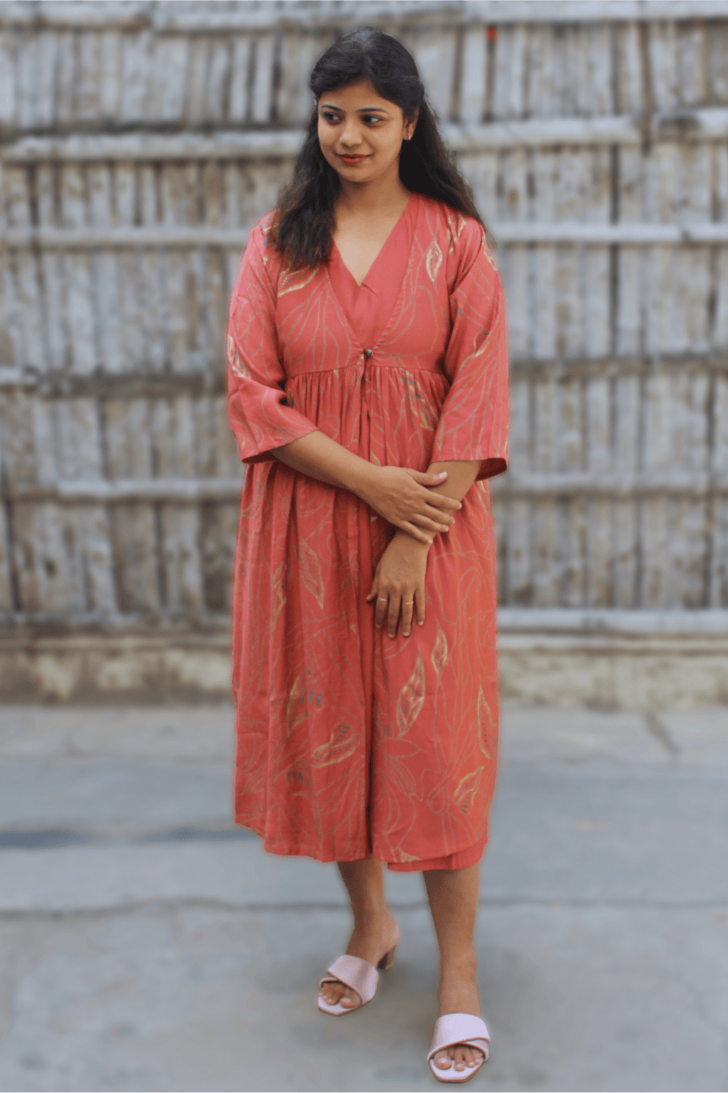 RUST BLOOM JACKET DRESS