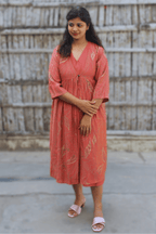 RUST BLOOM JACKET DRESS