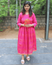 CORAL ROSE SILK DRESS