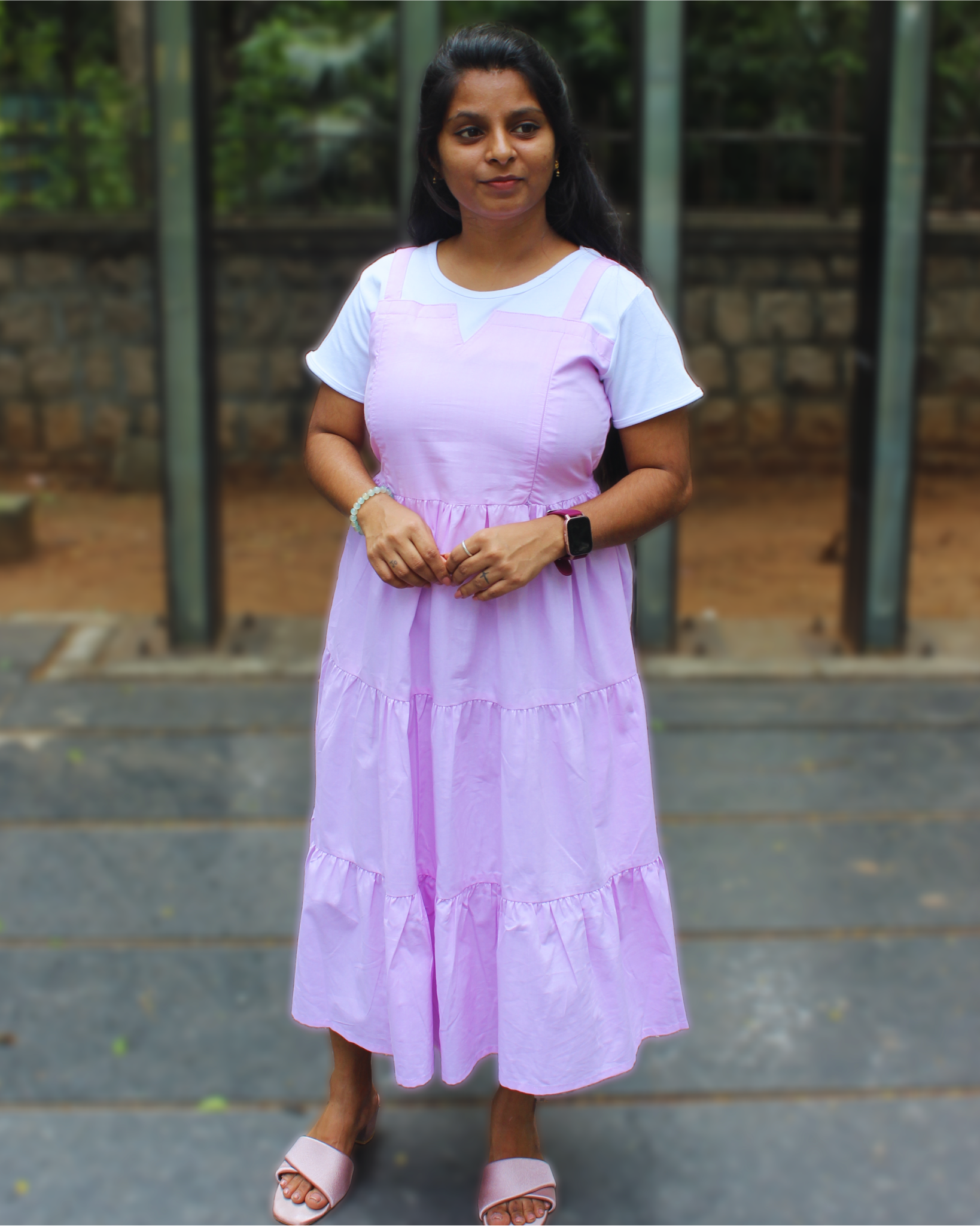 LAVENDER TIERED DRESS