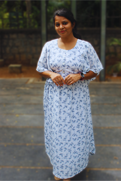 LEAF PRINT DRESS