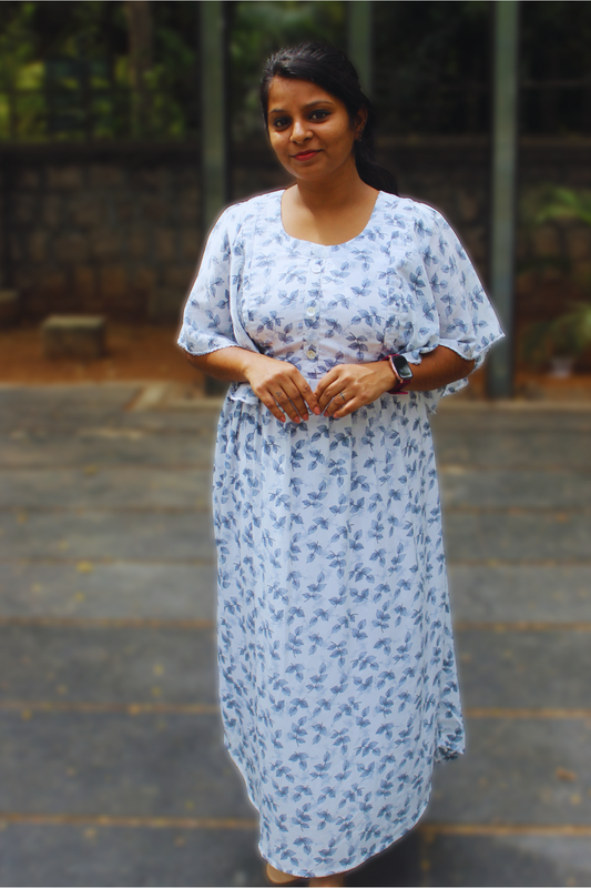 LEAF PRINT DRESS