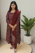 RUST ROYALE ANARKALI SET