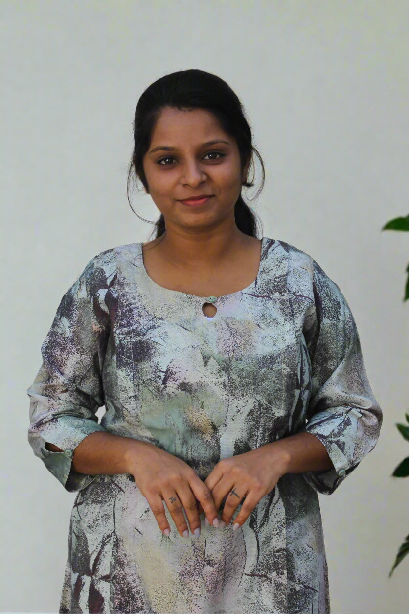 LEAF PRINT KURTA SET