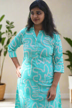 AQUA MAZE SHIRT DRESS